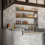 Casalgrande Cementina Grigio Mix Tiles (with Opus Grigio)