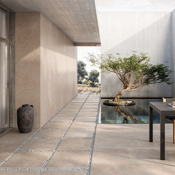 Casalgrande Lithos Tortora Rectified Outdoor Tiles