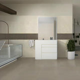 Casalgrande Architecture Dark Ivory 60 x 60cm (on wall)