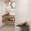 Celestia Linear Beige Gloss Wall Tiles (with plain tile)