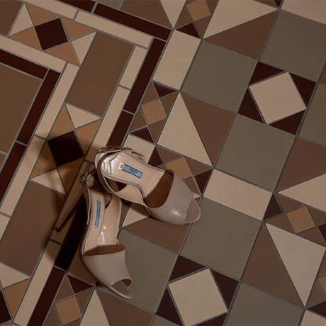 Colchester pattern with Thackeray border in Holkham Dune, Regency Bath, White, Brown and Old London