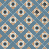 Conway pattern in Buff, Blue, Black & White
