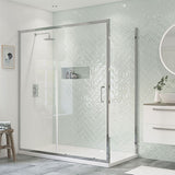 Splash Nuovo Sliding Door (shown with a side panel)