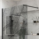 Splash Fresco Wetroom Panel Black Leaf