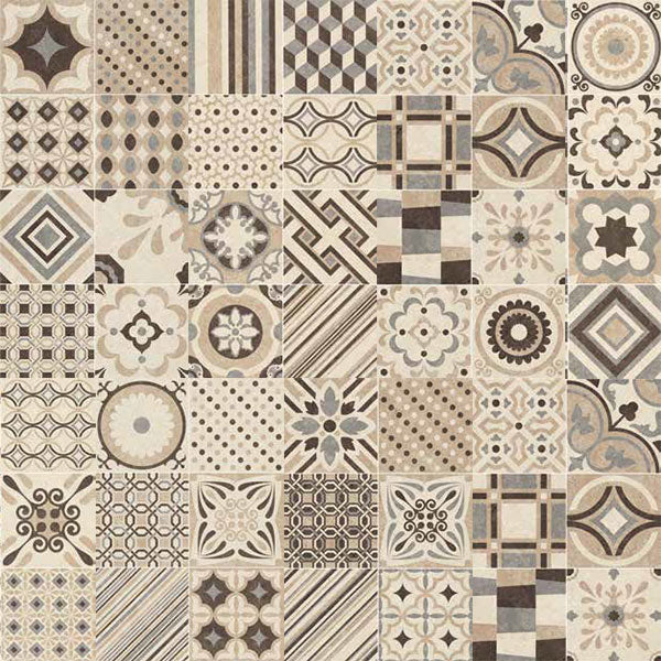 Deco Cementine Mix Light Beige Tiles