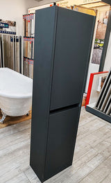 Deuco Wall Hung 2 Door Black Tall Unit 400mm