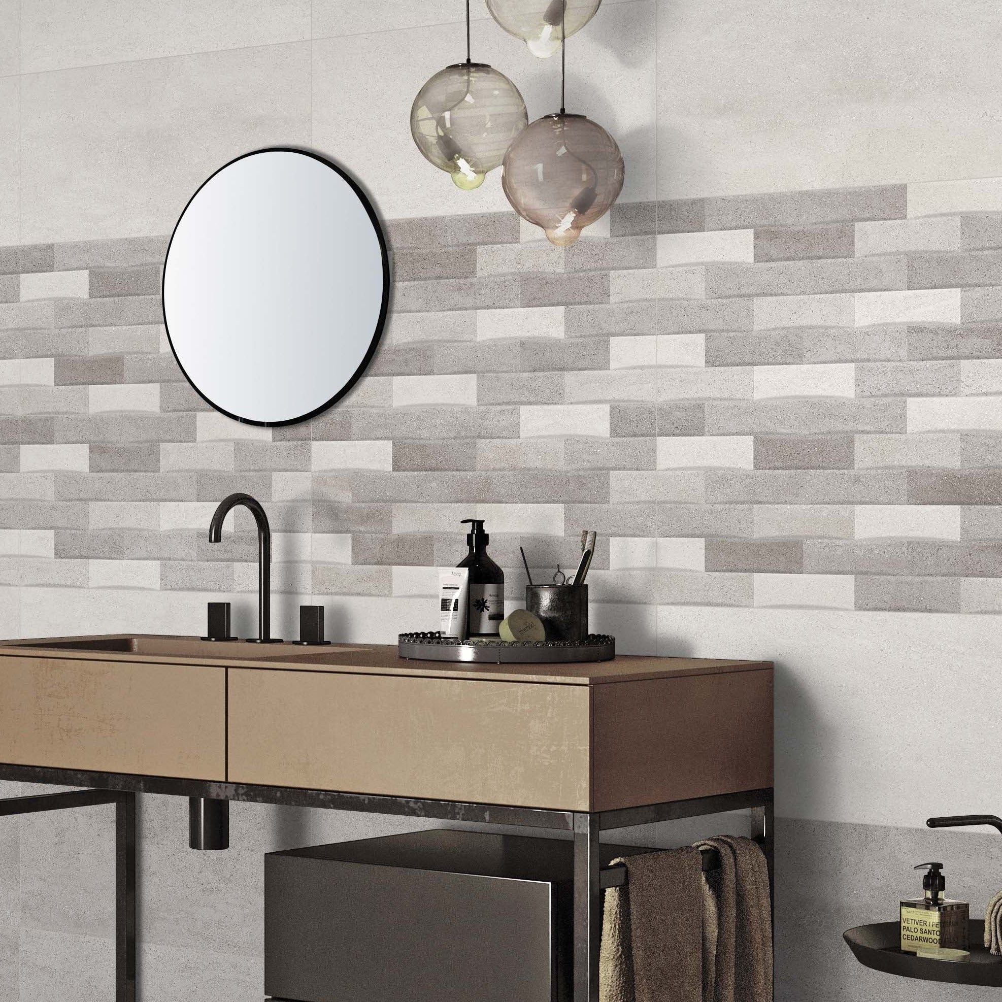 Shade Decor Grey Gloss Wall Tiles