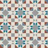 Eltham pattern in Grey, Blue, Pugin Blue, Dover White and Red