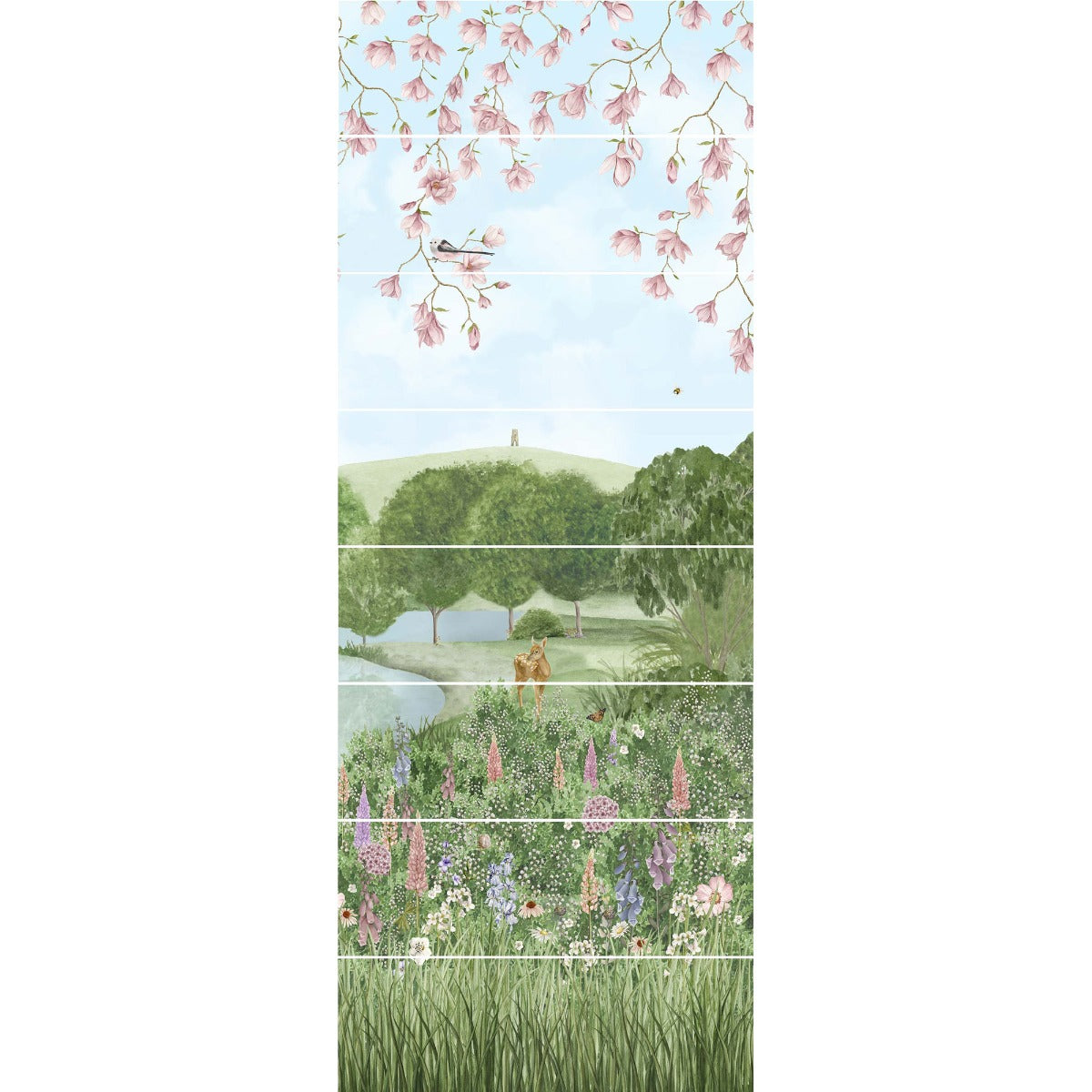 Original Style English Garden Mural (Panel C)