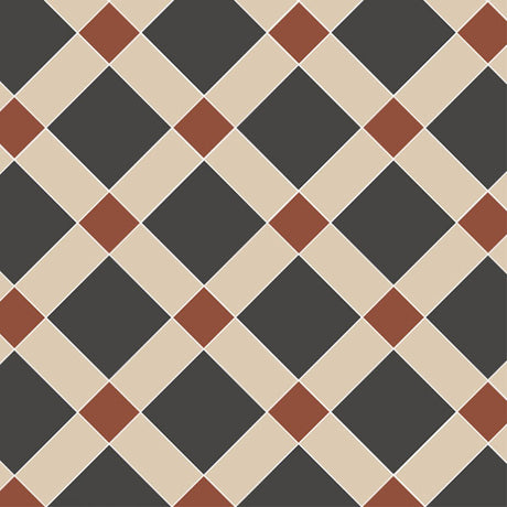 Falkirk pattern in Black, Red and White
