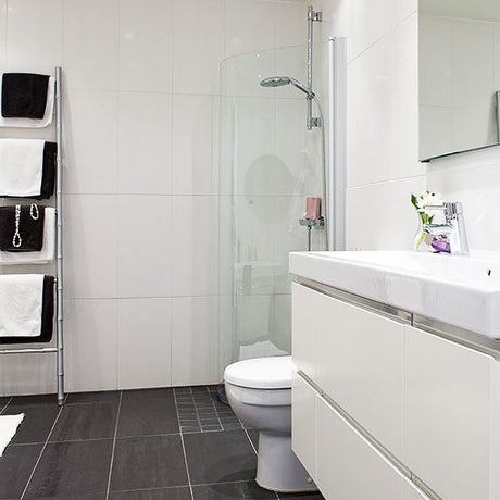 Flat White Gloss Ceramic Wall Tile 30 x 60cm