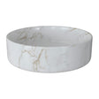 Gallery Marble Effect Round Washbowl & Waste 355mm