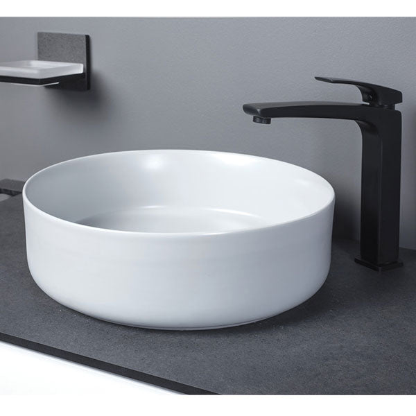Gallery Matt White Round Washbowl 355mm (tap not included)