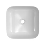 Gallery Matt White Square Washbowl & Waste 400mm