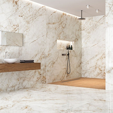 Grespania Coverlam Cuarzo Reno Blanco Large Format Tiles