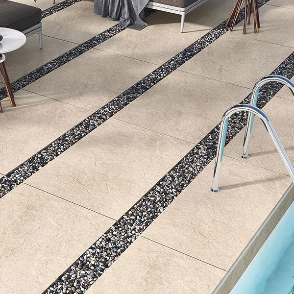 Hammer Stone Beige Rectified Outdoor Tiles 60 x 90cm