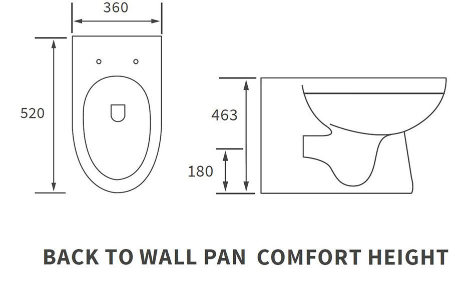 Tabo Cameo Back To Wall Comfort Height WC 