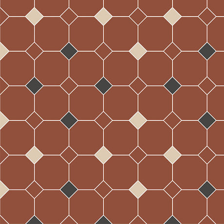 Harrogate pattern in Red Buff and Black