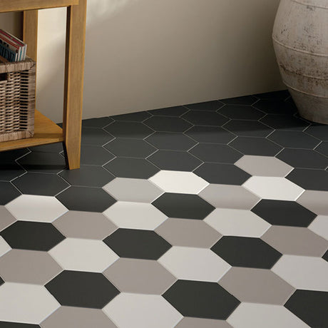 Hexatile Black Matt Tiles
