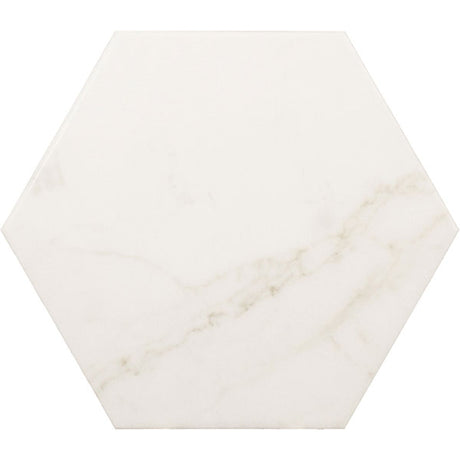 Carrara Hexagon Tile 17.5 x 20cm