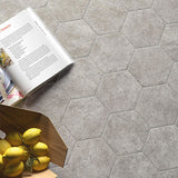 Hexatile Concrete Grey Tile 17.5 x 20cm