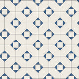 Huntingdon pattern in Dover White & Pugin Blue