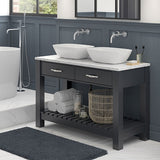 Hyde White Resin Washbowl 460 x 320mm (unit & taps not included)