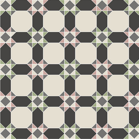 Inverlochy pattern Carnation Pink, Spring Green, Revival Grey, Dover White & Black