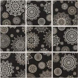 Kaleidoscope Black & White Glass Mosaic 29.7 x 29.7cm
