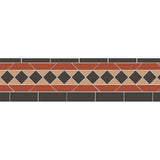 Keats Border in Black, Red and Buff