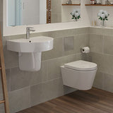Kew 1TH Basin & Semi Pedestal 555 x 430mm