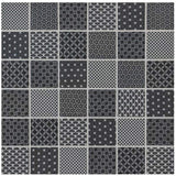 Kinetic Black Glass Mosaic 29.7 x 29.7cm
