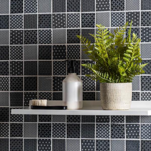 Kinetic Black Glass Mosaics