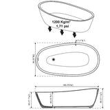 Porcelanosa Almond KRION Bathtub