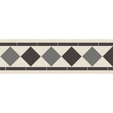 Melville Border in Black, Dover White & Revival Grey