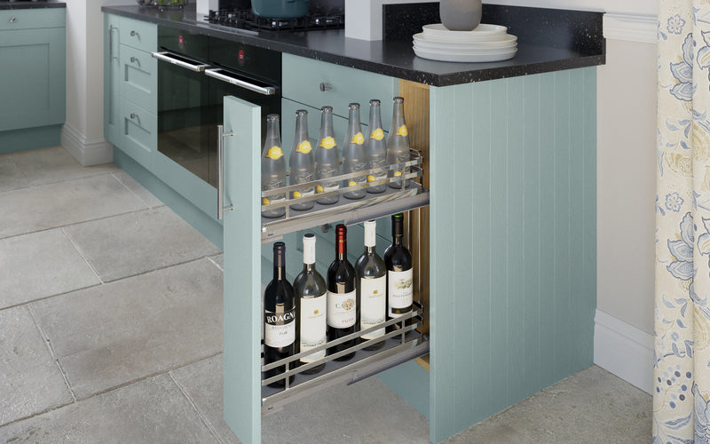MIDSOMER Grey Aqua - 150mm Bottle Rack Baskets