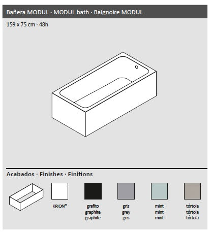 MODUL KRION Bathtub Colour Chart