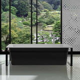 MODUL KRION Graphite Bathtub with black steel frame