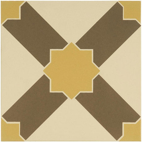 Odyssey Alhambra Summer Yellow and Regency Bath on White Tile