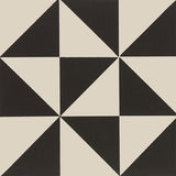 Odyssey Avignon Black on Dover White Tile