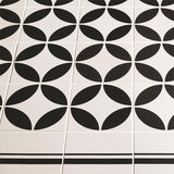 Odyssey Bavaria Black on Dover White Tile