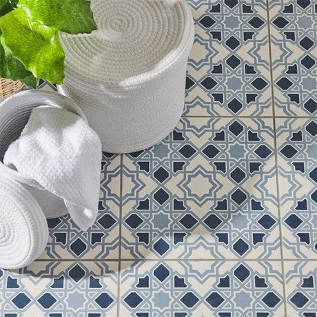 Odyssey Bolero Light/Dark Blue on Chalk Tiles