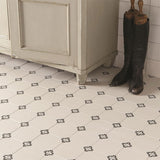 Odyssey Empire Black on Dover White Tiles