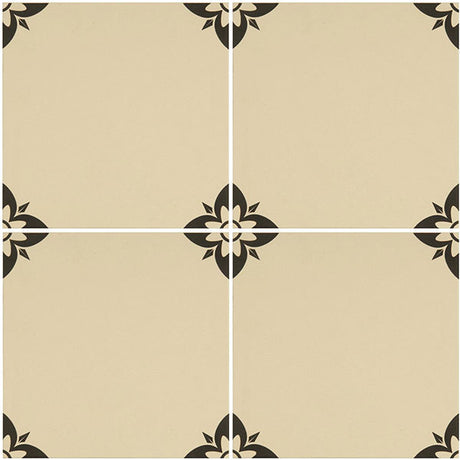 Odyssey Empire Black on White Tiles, pattern repeat