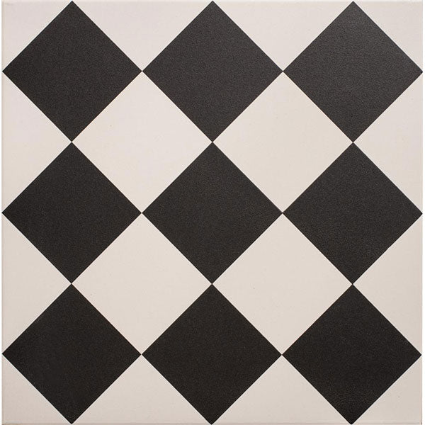 Odyssey Harlequin Large Black on Chalk Tile