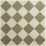 Odyssey Harlequin Small Green on Chalk Tile
