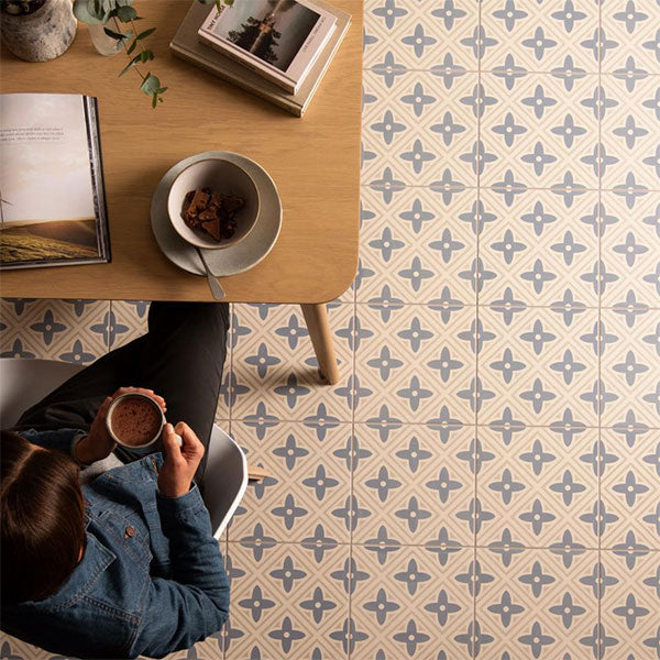 Odyssey Leigh Light Blue on Chalk Tiles