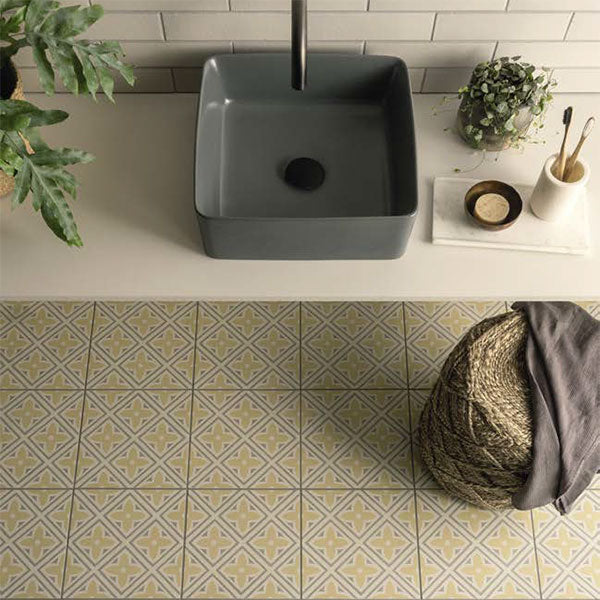 Odyssey Leigh Yellow on Chalk Tiles