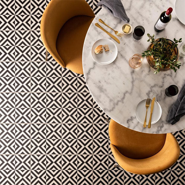 Odyssey Penshaw Black on Chalk Tiles