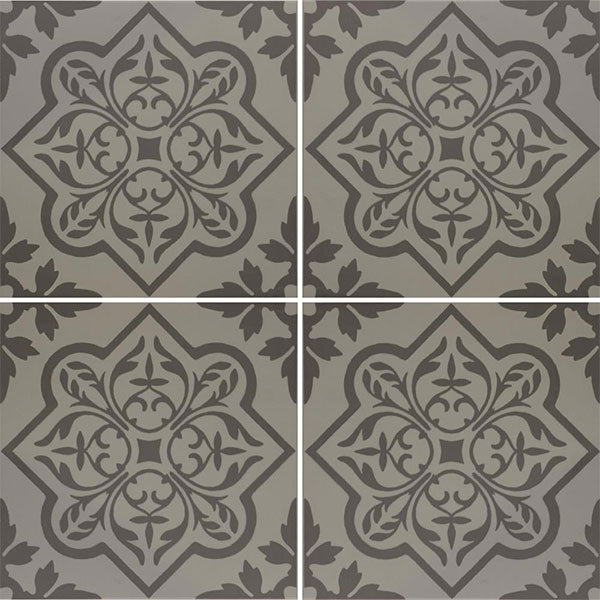 Odyssey Pentillie Dark Grey on Grey, pattern repeat